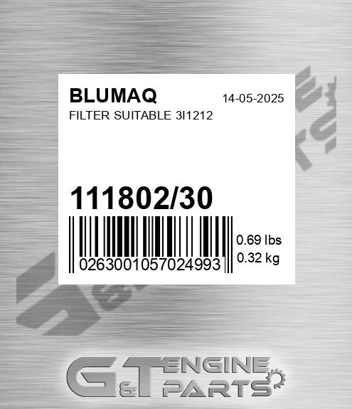 111802/30 Filter Suitable 3i1212 for BLUMAQ