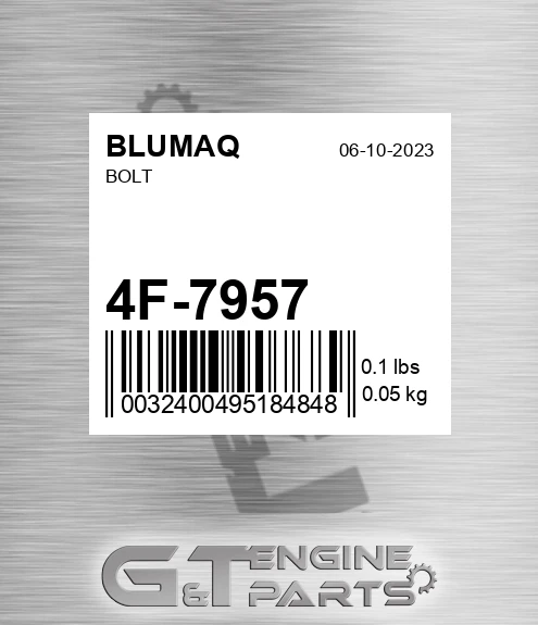 4F-7957 Bolt for BLUMAQ