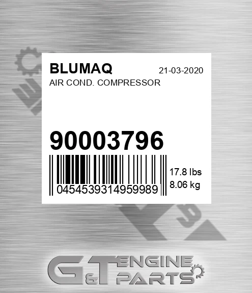 900.03796 Air Cond. Compressor for BLUMAQ