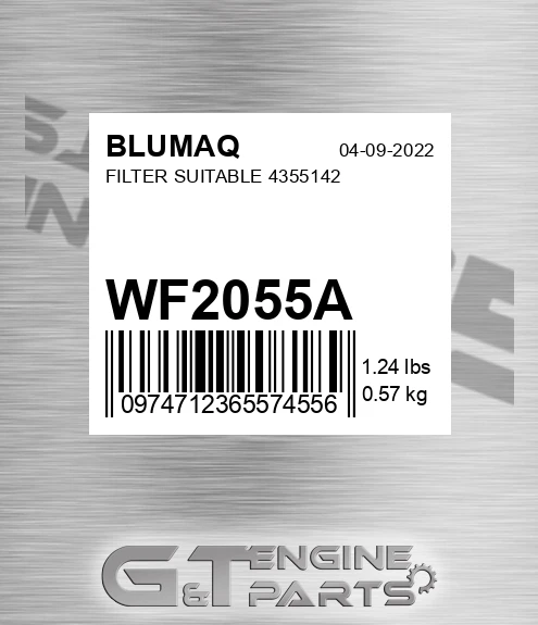 WF2055A Filter Suitable 4355142 for BLUMAQ