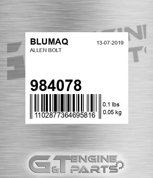 984078 BLUMAQ Allen Bolt