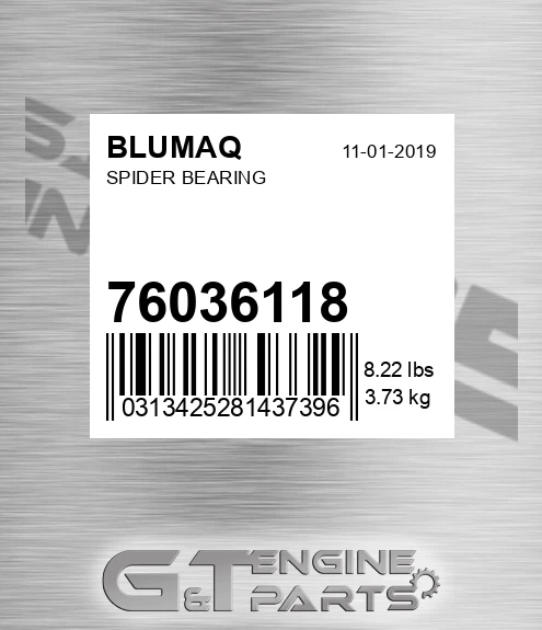 76036118 Spider Bearing
