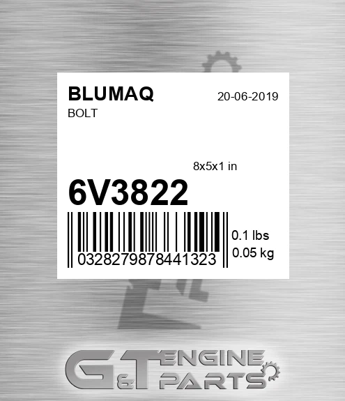 6V-3822 Bolt for BLUMAQ