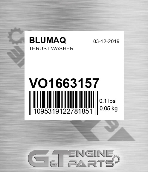 VO1663157 Thrust Washer