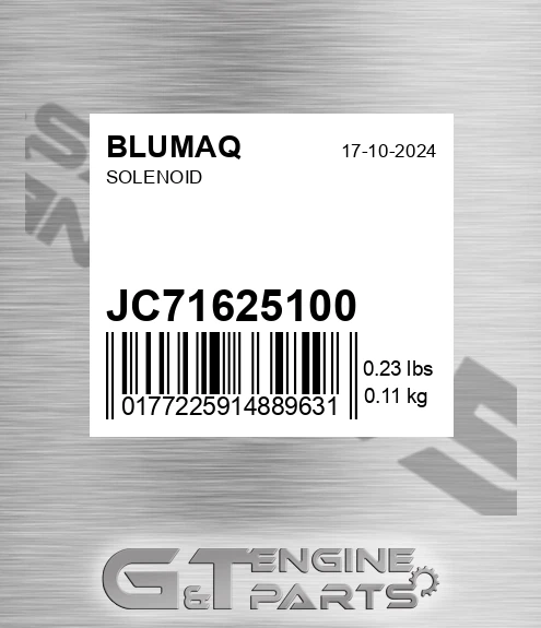 JC716/25100 Solenoid for BLUMAQ