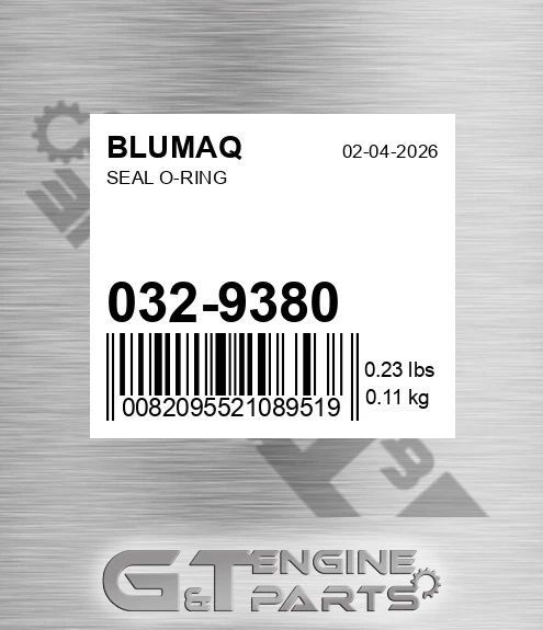 032-9380 Seal O-ring for BLUMAQ