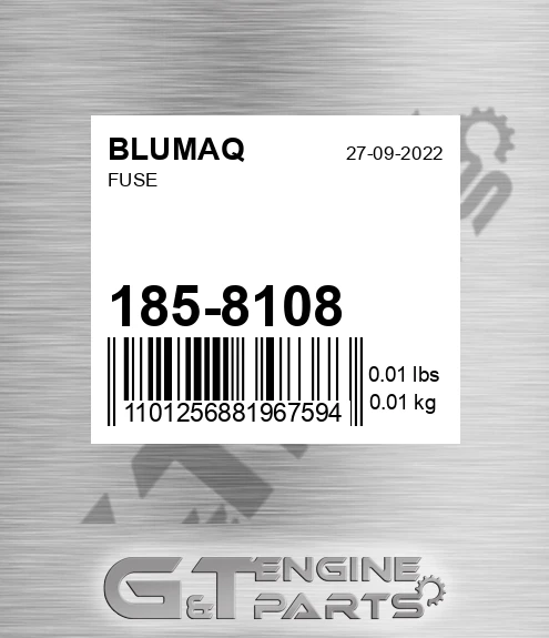185-8108 Fuse for BLUMAQ