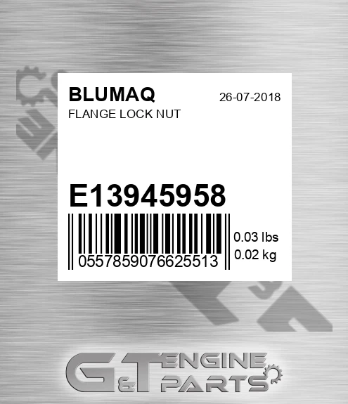 E13945958 Flange Lock Nut