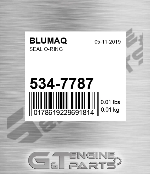 534-7787 Seal O-ring for BLUMAQ