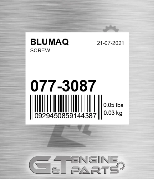 077-3087 Screw for BLUMAQ