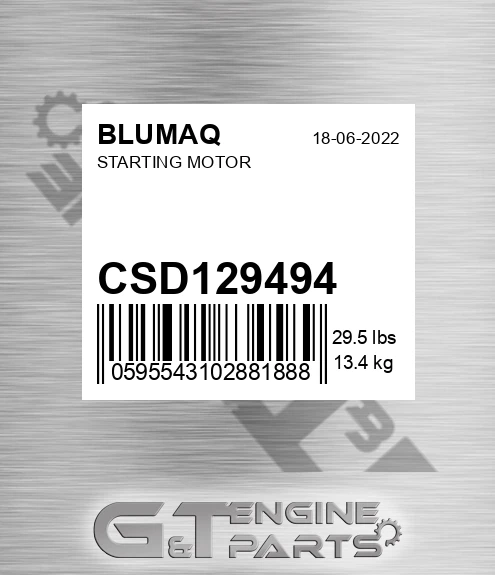 CSD129494 Starting Motor