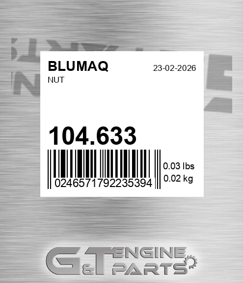 104.633 Nut for BLUMAQ
