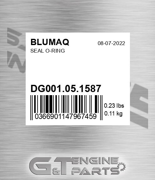 DG001.05.1587 Seal O-ring for BLUMAQ