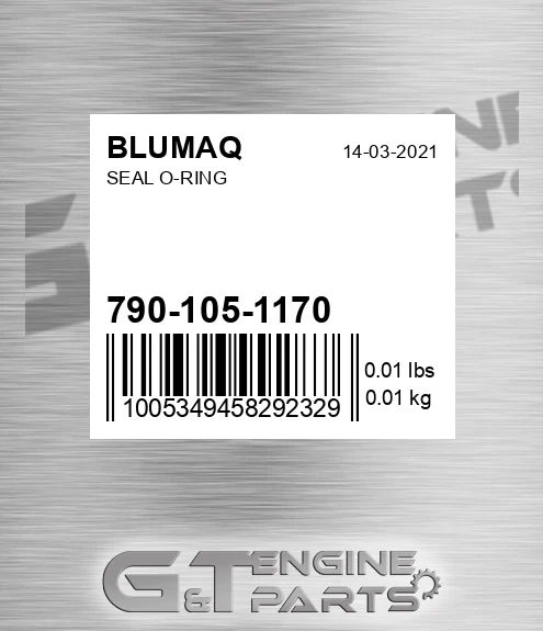790-105-1170 Seal O-ring for BLUMAQ