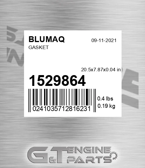152-9864 Gasket for BLUMAQ