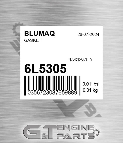 6L-5305 Gasket for BLUMAQ