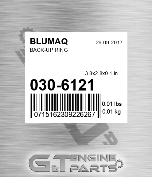 030-6121 BLUMAQ Back-up Ring