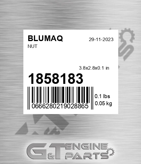 185-8183 Nut for BLUMAQ