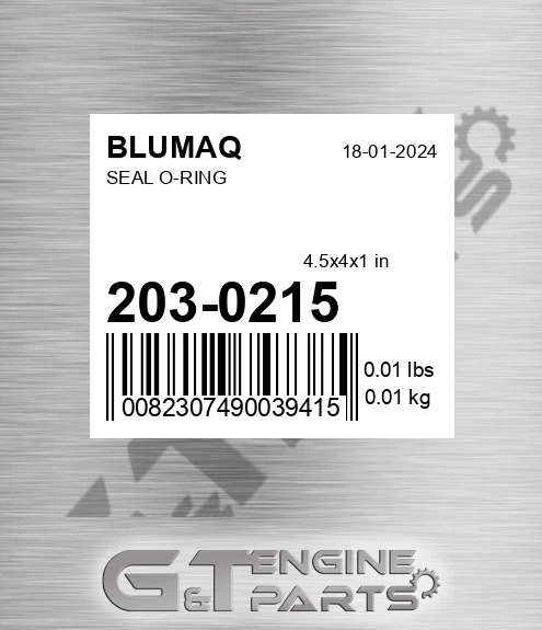 203-0215 Seal O-ring for BLUMAQ