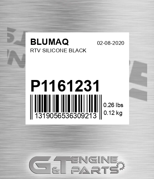 P1161231 Rtv Silicone Black for BLUMAQ