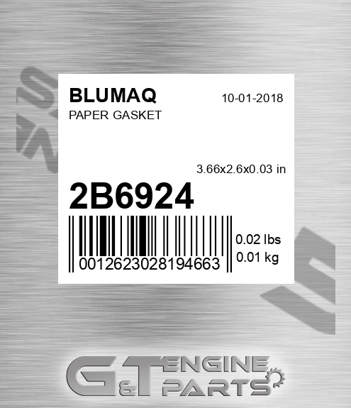 2B-6924 Paper Gasket for BLUMAQ