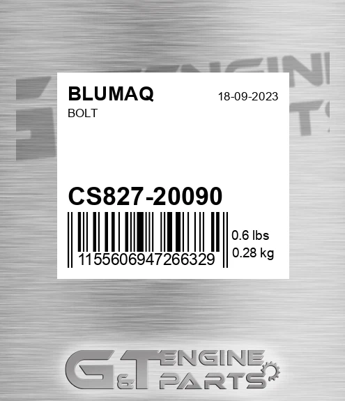 CS827-20090 Bolt for BLUMAQ
