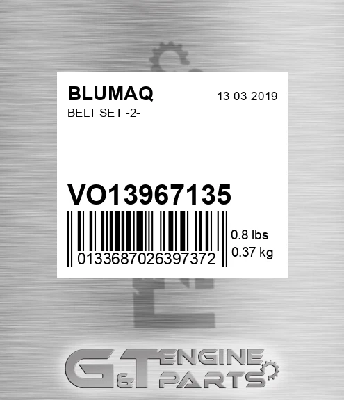 VO13967135 Belt Set -2- for BLUMAQ