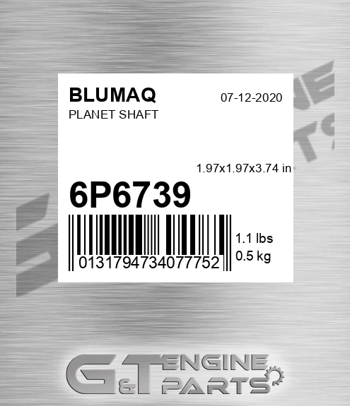 6P-6739 Planet Shaft for BLUMAQ