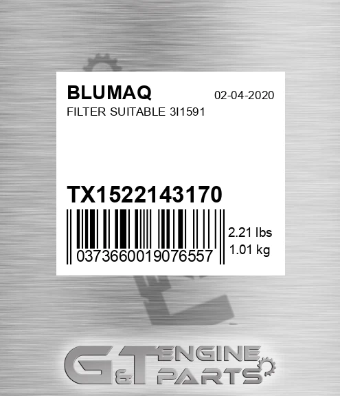 TX1522143170 Filter Suitable 3i1591 for BLUMAQ