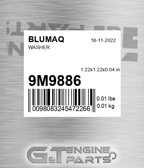 9M-9886 Washer for BLUMAQ