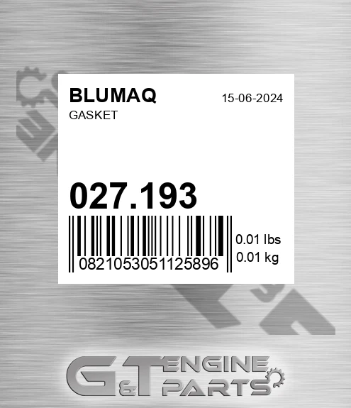 027.193 Gasket for BLUMAQ