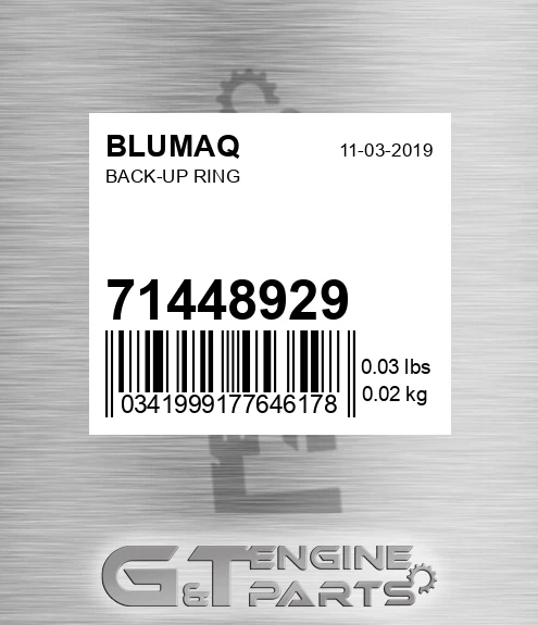 71448929 BLUMAQ Back-up Ring