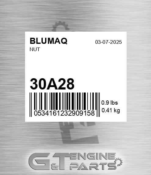 30A28 Nut for BLUMAQ