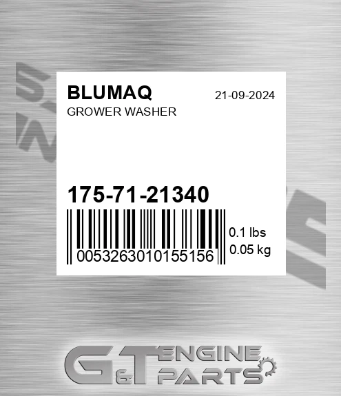 175-71-21340 Grower Washer for BLUMAQ
