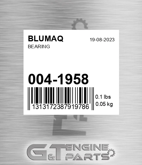 004-1958 Bearing for BLUMAQ