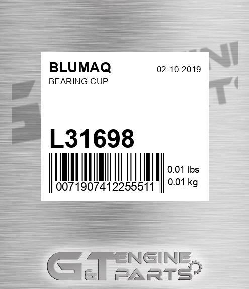 L31698 Bearing Cup