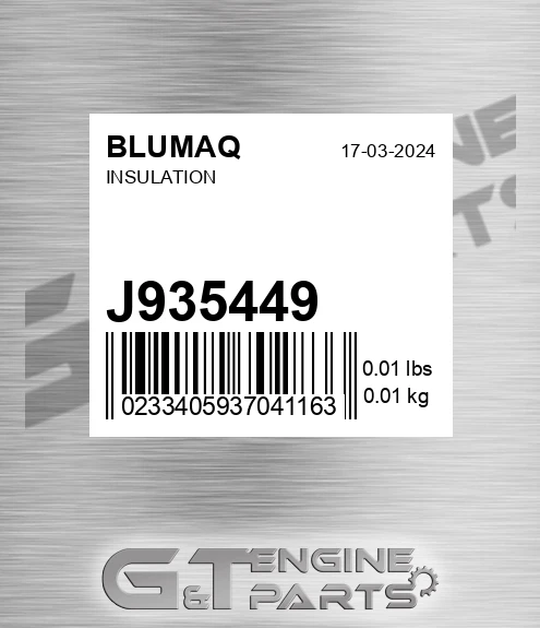 J935449 Insulation