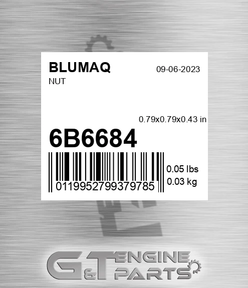 6B-6684 Nut for BLUMAQ