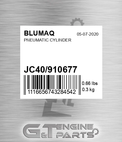 JC40/910677 Pneumatic Cylinder for BLUMAQ
