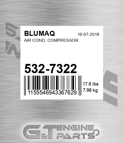 532-7322 Air Cond. Compressor for BLUMAQ
