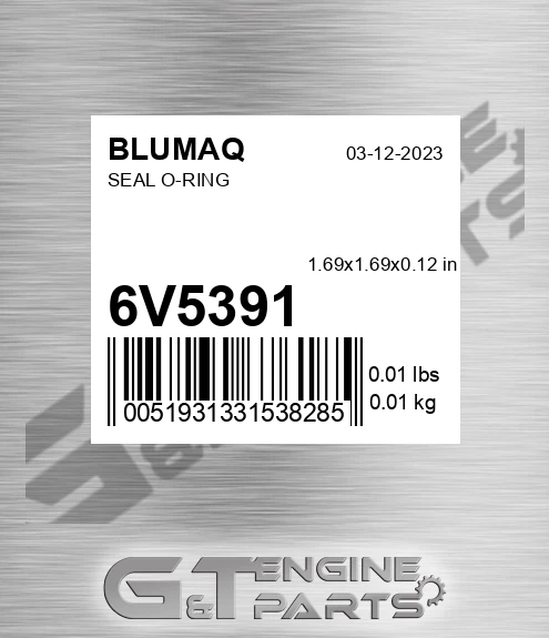 6V-5391 Seal O-ring for BLUMAQ