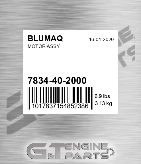 7834-40-2000 Motor Assy. for BLUMAQ