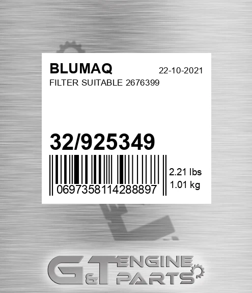 32/925349 Filter Suitable 2676399 for BLUMAQ