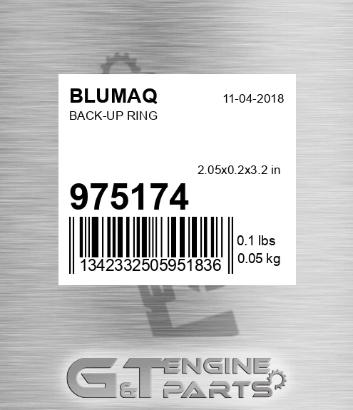 975174 BLUMAQ Back-up Ring