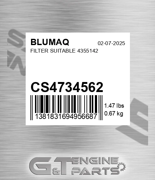 CS4734562 Filter Suitable 4355142