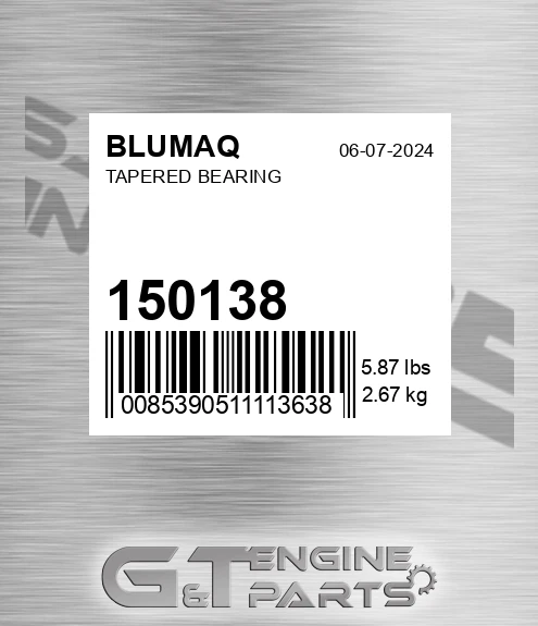 150138 Tapered Bearing for BLUMAQ