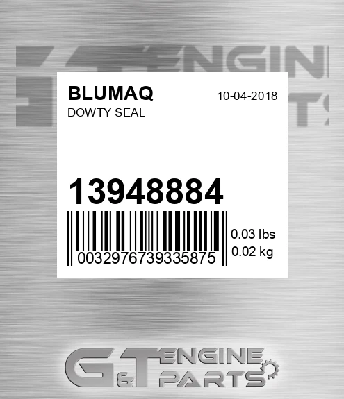 13948884 Dowty Seal for BLUMAQ