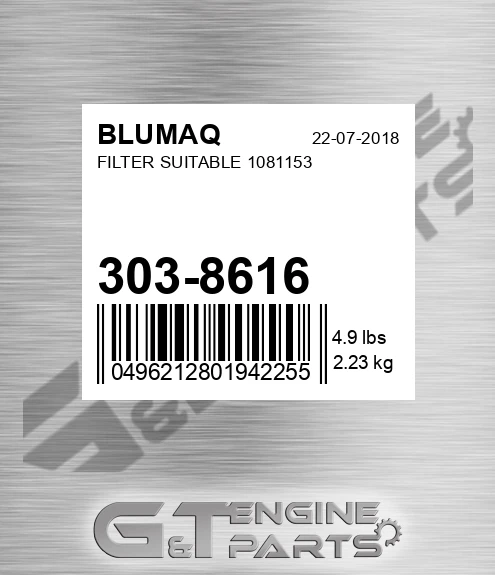 303-8616 Filter Suitable 1081153