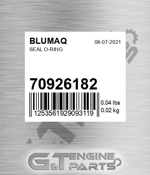 70926182 BLUMAQ Seal O-ring