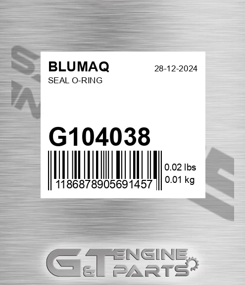 G104038 Seal O-ring